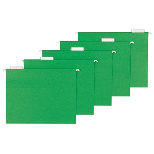 Product Cover AmazonBasics Hanging Folders, Letter Size, Bright Green, 25 Per Box