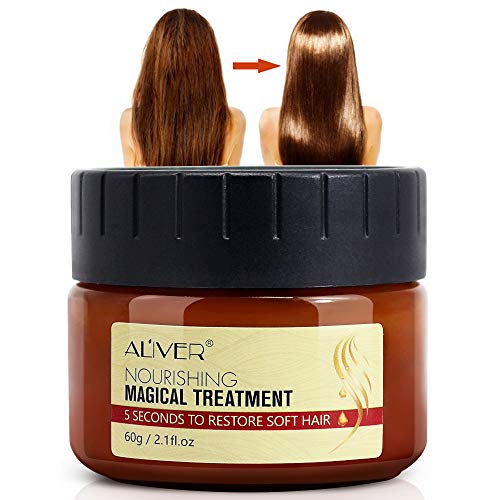 Product Cover Magical Keratin Hair Treatment Mask, Repairs Damage Restore Soft Hair Care 5 Seconds Repairs Damage Hair Root, Deep Conditioner Suitable for Dry & Damaged Hair-60ml
