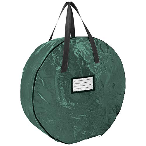 Product Cover UMARDOO Decorative Wreath Storage Bag,Christmas Wreath Storage Container with Handles,Made of Durable 600D Oxford Polyester Material (Green, 30x30x8 in)