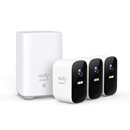 Product Cover eufy Security, eufyCam 2C 3-Cam Kit, Wireless Home Security System with 180-Day Battery Life, 1080p HD, IP67, Night Vision, No Monthly Fee