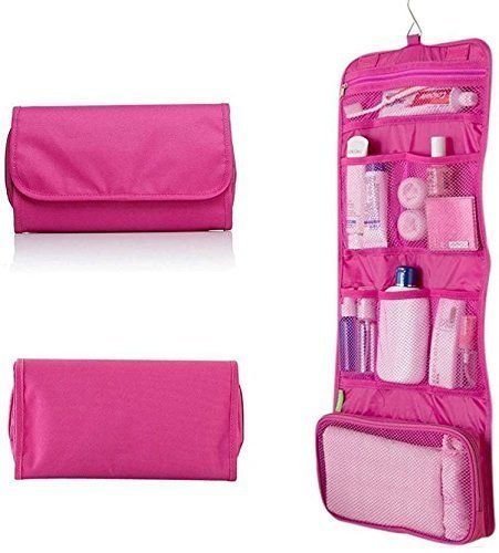 Product Cover Owme Multi Functional Women Cosmetic Travel Bags Pouches Toiletry Organizer Bag Travelling Makeup Pouch Portable Hanging for & Men Kit with Hook (Colour May Vary)
