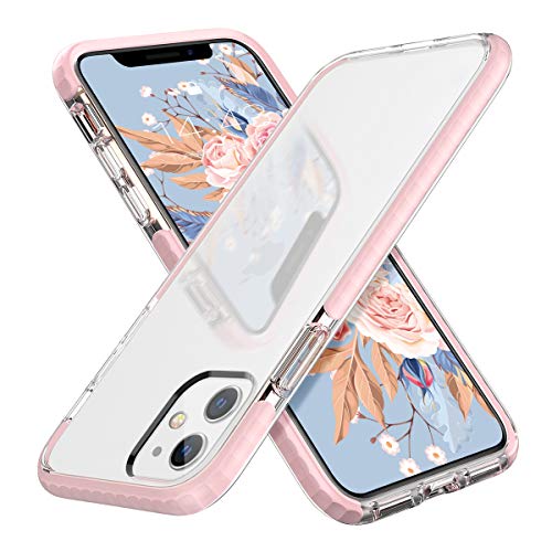 Product Cover MATEPROX iPhone 11 Case Clear Thin Slim Crystal Transparent Cover Shockproof Bumper Case for iPhone 11 6.1(Pink)