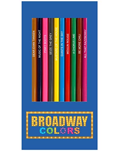 Product Cover Broadway Colors - Set Of 12 Musical Theatre Themed Colored Pencils