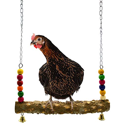 Product Cover Mrli Pet Chicken Swing Toys with Natural Wooden for Hens Large Bird Parrot Macaw Training