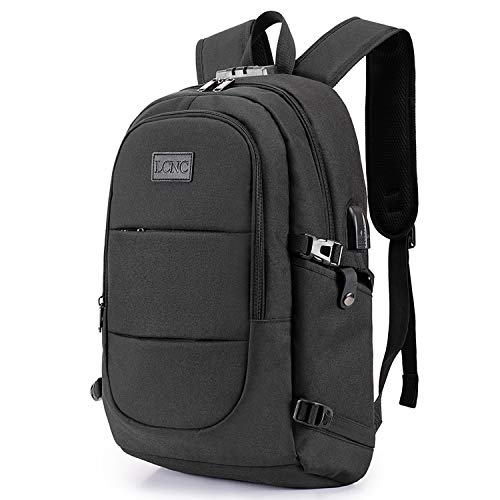 Product Cover Laptop Backpack,Business Travel Anti Theft Backpack with USB Charging Port, Water-Resistant Slim Backpack Fit 15.6 Inch Laptop Computer Work School Rucksack for Womens Mens