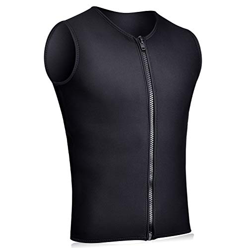 Product Cover REALON Wetsuits Top Jacket Vest Mens Women 2mm Neoprene Long Sleeve/3mm Sleeveless Shirt Front Zip Sports XSPAN for Scuba Diving Surf Swimming Snorkel Suit