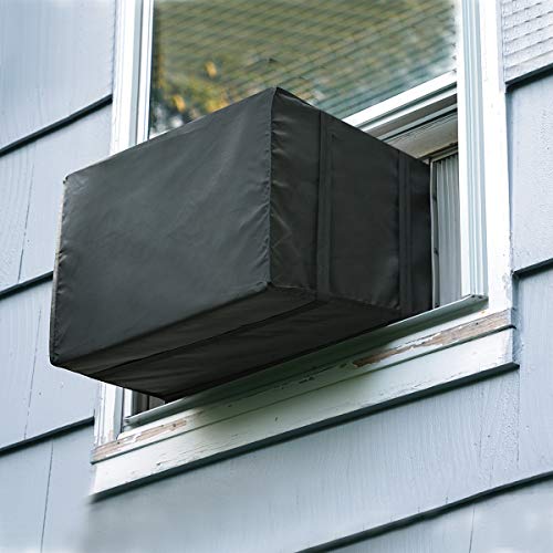 Product Cover Luxiv Window Air Conditioner Cover Outdoor, Outside Window AC Unit Cover Black Dust-Proof Waterproof AC Cover Outdoor Window AC Protection Cover (25.5Wx20.5Dx18H)