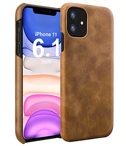 Product Cover Jijaogara iPhone 11 Leather Case Slim Thin iPhone 11 Case Leather Anti-Scratch Protective Phone Cover Cases for Apple iPhone 11 6.1