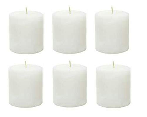 Product Cover SNS-Essentials Diwali Candles Paraffin Wax Unscented, White Plane, Smooth Pillar Candle- Set of 6 Sizes (2