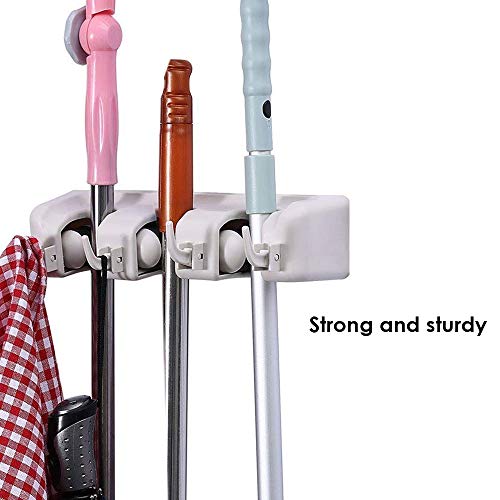 Product Cover DeoDap Cleaning Supplies - 3 Layer Mop and Broom Holder, Garden Tool Organizer, Multipurpose Wall Mounted