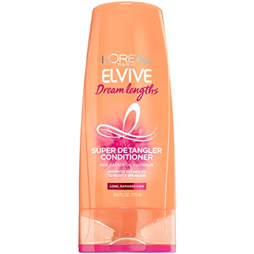 Product Cover L'Oreal Paris Elvive Dream Lengths Super Detangling Conditioner with Fine Castor Oil & Vitamins B3 & B5 for Long, Damaged Hair, Instantly Detangles to reduce Breakage With System, 12.6 Fl. Oz