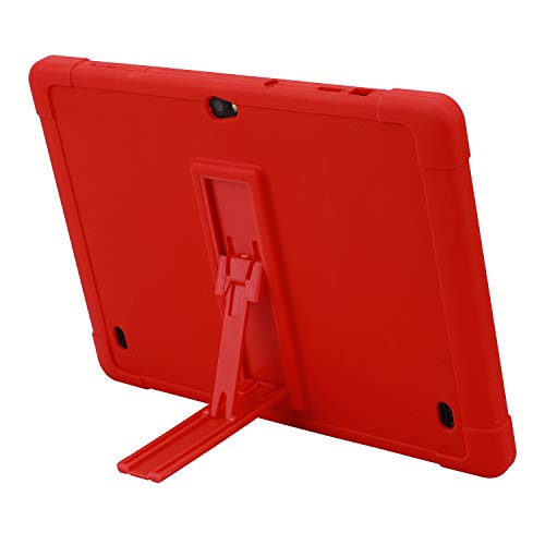 Product Cover MatrixPad Z4 10 inch Tablet Case, [Kickstand] Shockproof Silicone Case Cover + PC Tablet Bracket Stand Case for Vankyo MatrixPad Z4 (Red)
