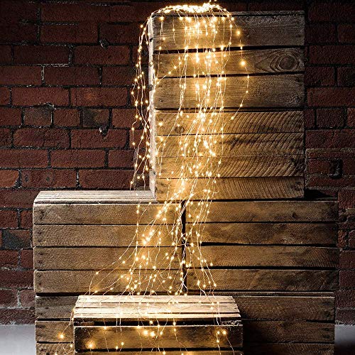 Product Cover CITRA Waterproof Decorative Vine String Lights, 10 Strands 200 LEDs Hanging Twinkle Fairy Lights Silver Wire Timbo Starry Lights for Home,Office, Diwali, Eid & Christmas Decoration - Warm White