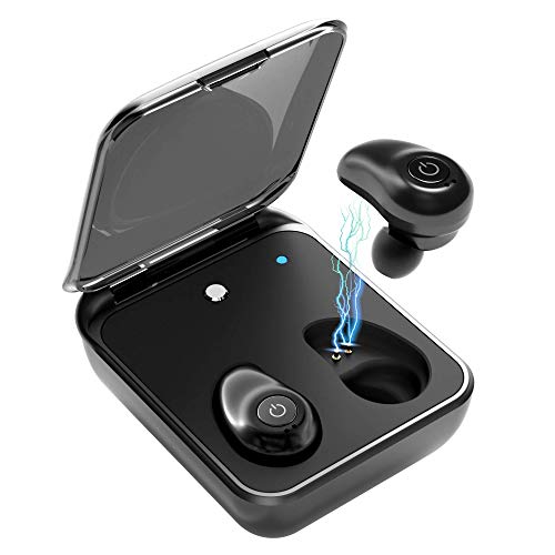 Product Cover Bluetooth Headphones, Wireless Earbuds Bluetooth 5.0 Earbuds with 4D HiFi Sound, Dual Built-in Mic Auto Pairing 72 Hours Cycle Playtime Cordless Headphones Bluetooth Headset with 2000mAh Charging Case
