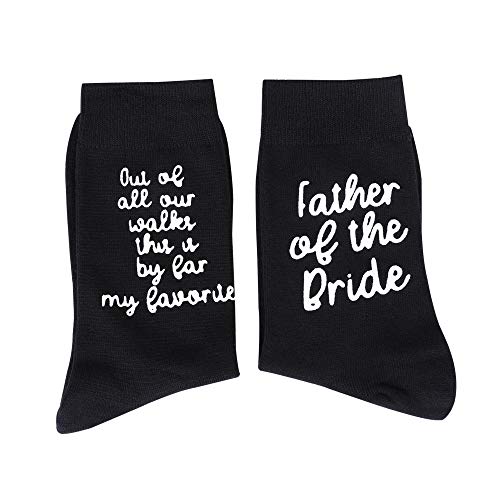 Product Cover Udobuy Father Of The Bride Socks/Wedding Gift Socks/Wedding Walk Socks/Personalized Gift From Bride/Wedding Day Socks/Custom Wedding/Gift Bag