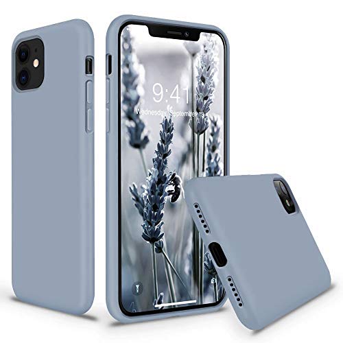 Product Cover Vooii iPhone 11 Case, Soft Liquid Silicone Slim Rubber Full Body Protective iPhone 11 Case Cover (with Soft Microfiber Lining) Design for iPhone 11 - Lavender Grey
