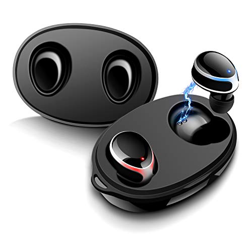Product Cover Torteco Wireless Earbuds Bluetooth 5.0 Headphones, in-Ear Stereo Wireless Earphones with Microphone One-Step Pairing with Charging Case, IPX6 Water Proof for Running, Sports, Working, Black