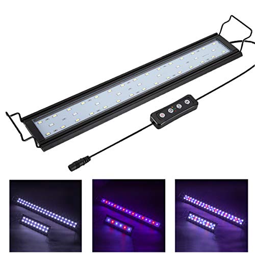 Product Cover Hygger 14W Full Spectrum Aquarium Light with Aluminum Alloy Shell Extendable Brackets, White Blue Red LEDs, External Controller, for Freshwater Fish Tank (18-24 inch)