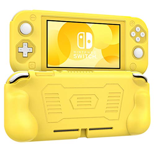 Product Cover MoKo Grip Case for Nintendo Switch Lite, Anti-Collision Non-Slip Shockproof Silicone Case Cover Shell for Protecting Nintendo Switch Lite 2019 - Yellow