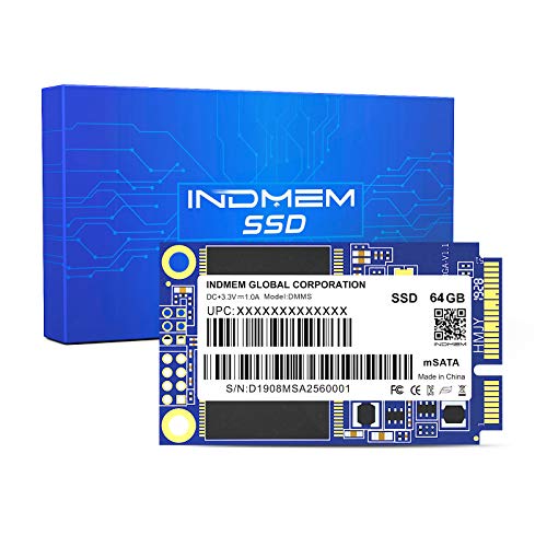 Product Cover INDMEM SSD 64GB mSATA Internal Mini SATA SSD Micro-SATA MLC NAND Flash 64 GB
