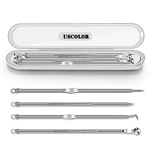 Product Cover [Upgraded] 4PCS Blackhead Remover Extraction, Pimple Comedone Acne Extractor, Blackheads Removal Tool, Whitehead blemish Popper Kit, Premium Stain Stainless Steel