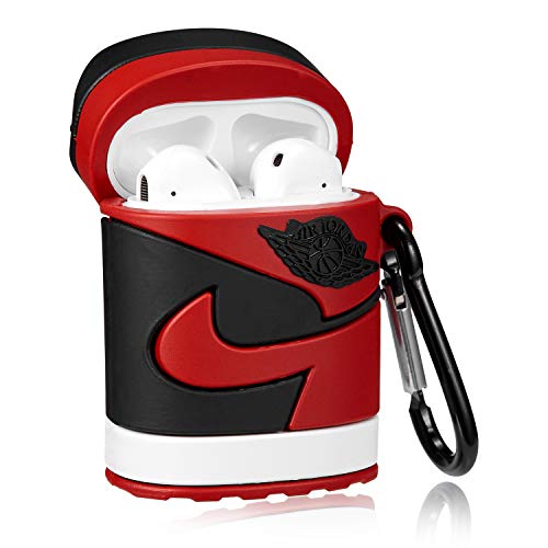 Product Cover Gift-Hero Compatible with Airpods 1&2 Soft Silicone Cute Case, Cartoon 3D Fun Luxury Funny Cool Designer Kits Character Skin Fashion Stylish Chic Cover for Girls Boys Kids Teens Air pods (Red Shoes)