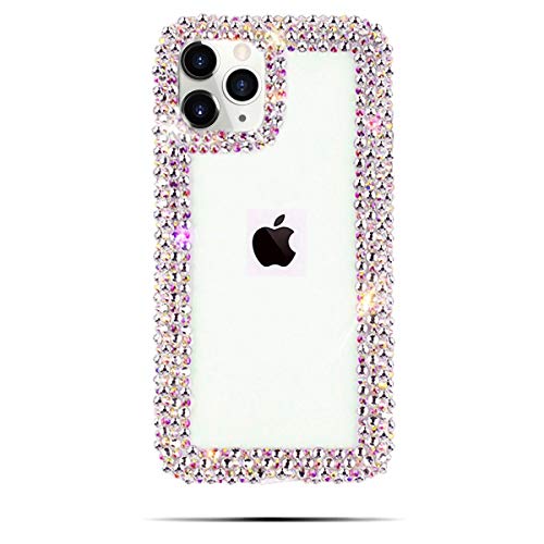 Product Cover BONITEC Jesiya for iPhone 11 Pro Case 3D Glitter Sparkle Bling Case Luxury Shiny Crystal Rhinestone Diamond Bumper Clear Protective Case Cover Clear