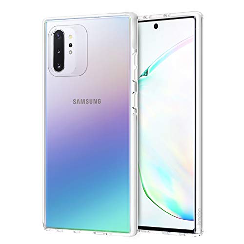 Product Cover Ismabo Case Designed for Samsung Galaxy Note 10 Plus [Military Grade 10 Feet Drop Tested] Clear Case Cover for Galaxy Note 10 Plus 5G, [TPU, Elasticity Non-Newtonian Fluid TPE, Polycarbonate] White
