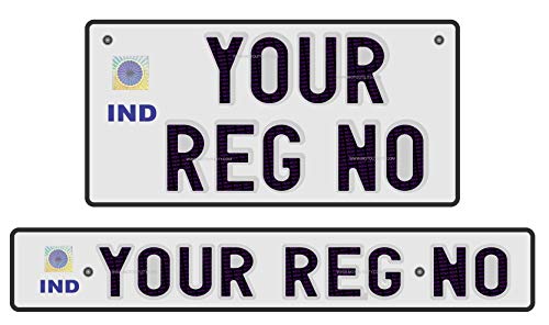 Product Cover Moto Utility Two Wheeler Number Plates, Anti Rust and Anti Faded, Night Light Reflective Aluminium Pressed Plate | Read Description to Place Order