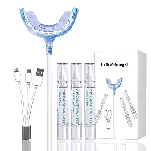 Product Cover Feihe Teeth Whitening Kit,Professional Home Dental Care for Whitening Tooth,Teeth Whitening Kit with LED Light,Teeth Whitening Pens(3),Rapid & Effective for Brightening and Stains Removing