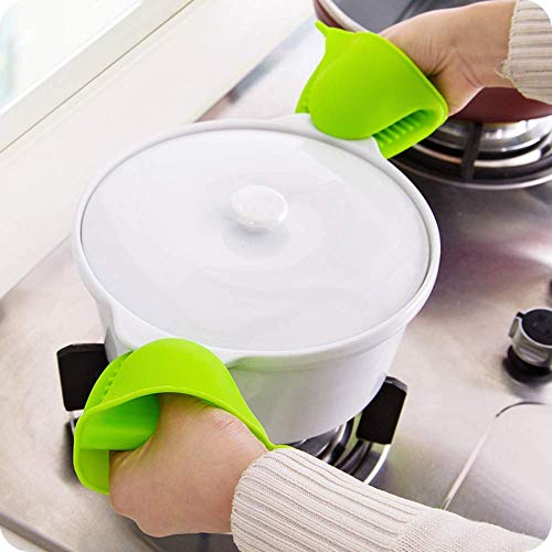 Product Cover BLUECORP® ENTERPRISE Silicone Pot Holder Heat Resistant, Oven Mitts Glove Cooking Pinch Grips Glove Hand Clip Convenient Pot Holder Kitchen Pot Holder Utensil Tool (Multicolor) - Set of 2