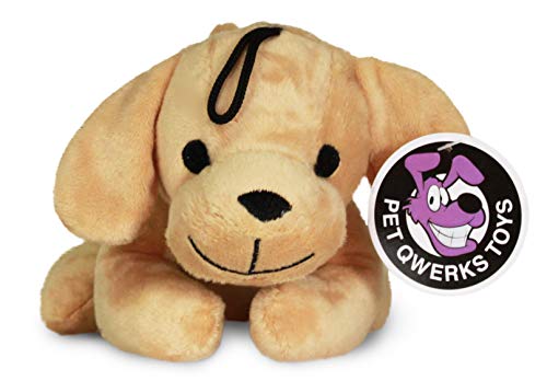 Product Cover Pet Qwerks Painting Puppy Squeaky Sound Plush - Strong & Durable Stuffed Pet Toy with Funny Squeaks for Small, Medium, Large Dogs & Puppies
