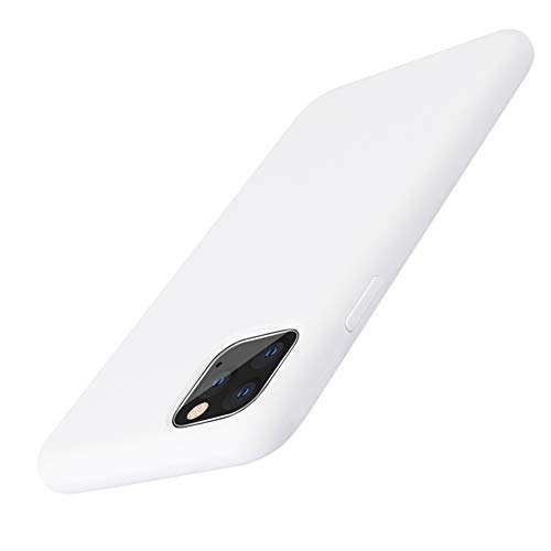 Product Cover Yajuhoy Designed for iPhone 11 Pro Case,Soft Liquid Silicone Slim Rubber Protective Phone Case Cover with Microfiber Lining Compatible with iPhone 11 Pro 5.8 inch (2019) - White