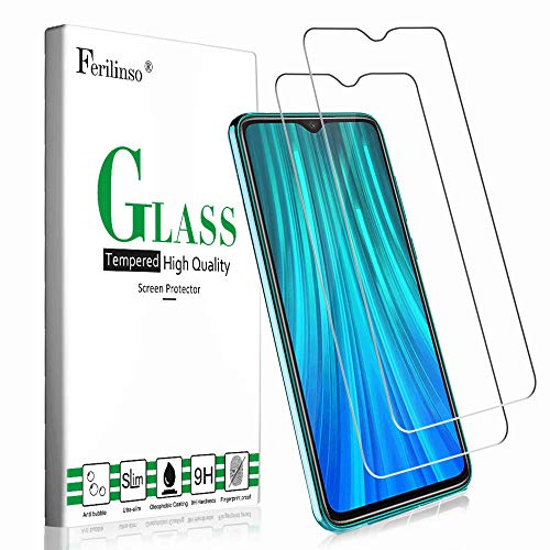 Product Cover [2 PACK] Ferilinso Screen Protector for Xiaomi Redmi Note 8 Pro, Tempered Glass Screen Protector for Screen Protector Xiaomi Redmi Note 8 Pro