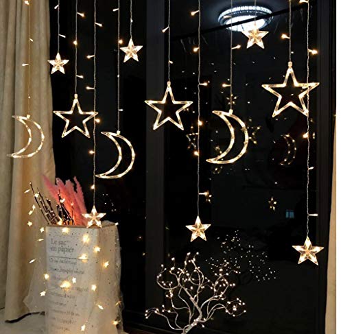 Product Cover Myra Plastic 6 Stars and 3 Moons Curtain String Lights for Bedroom, Party, Christmas, Decorations for The Home