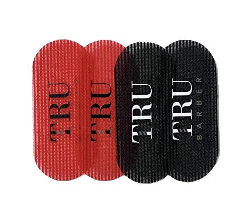 Product Cover TRU BARBER HAIR GRIPPERS 2 COLORS BUNDLE PACK 4 PCS for Men and Women - Salon and Barber, Hair Clips for Styling, Hair holder Grips (Red/Black)