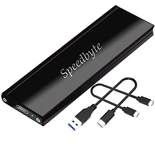 Product Cover M.2 NVMe SSD Enclosure  - Speedbyte Ultra-Slim M-Key to USB3.1 Gen2 Type-C 10Gbps External Hard Drive Case. Applicable to Size 2242/2260/2280 for Samsung 960/970EVO/PROWD NVME SSD