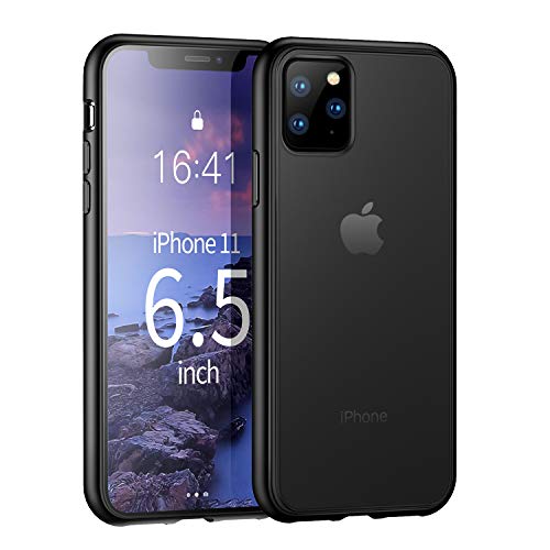 Product Cover ZtotopCase for iPhone 11 Pro Max, Translucent Matte Hard PC Back Cover and Soft TPU Edges Shockproof Anti-Drop Protective Case for iPhone 11 Pro Max 6.5 Inch 2019, Black
