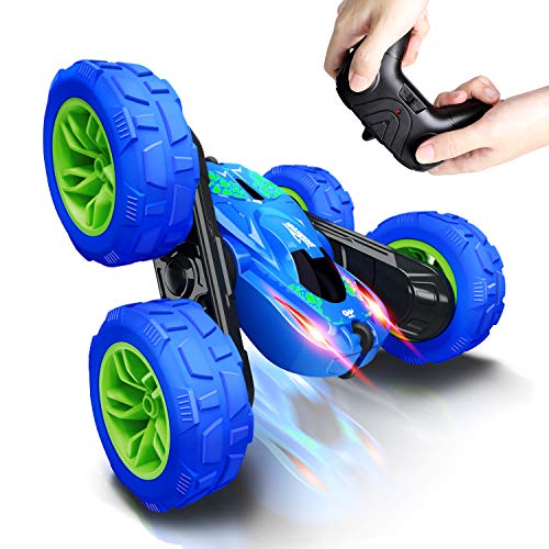 Product Cover RC Stunt Car for Kids, SHARKOOL 360°Flips Double Sided Rotating 4WD 2.4Ghz Remote Control Car with Sharp Dual-Color Headlights -Best Gift for 2-12 Years Old Kids(All Batteries Included)