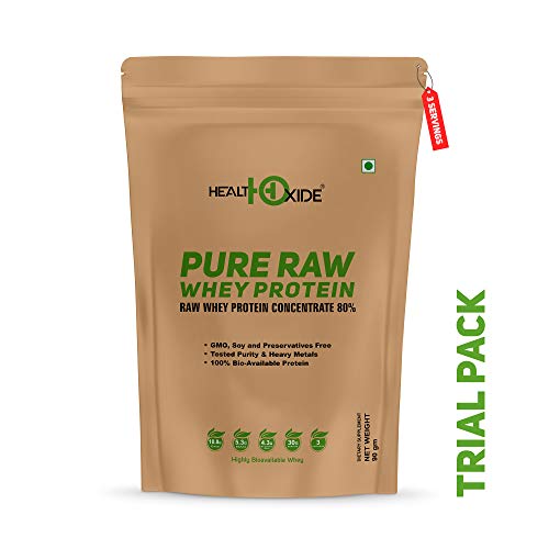 Product Cover HealthOxide Pure Raw Whey Protein 80% (SERVING SIZE-30GR, Sample Pack)