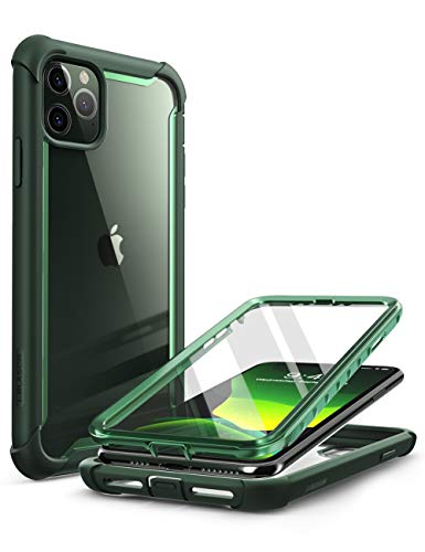 Product Cover i-Blason Ares Case for iPhone 11 Pro Max 2019 Release, Dual Layer Rugged Clear Bumper Case with Built-in Screen Protector (Green)