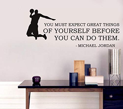 Product Cover You Must Expect Great Things Wall Decals Inspirational Wall Decal Motivational Wall Decal Basketball Decal Sports Wall Decal Basketball Decor