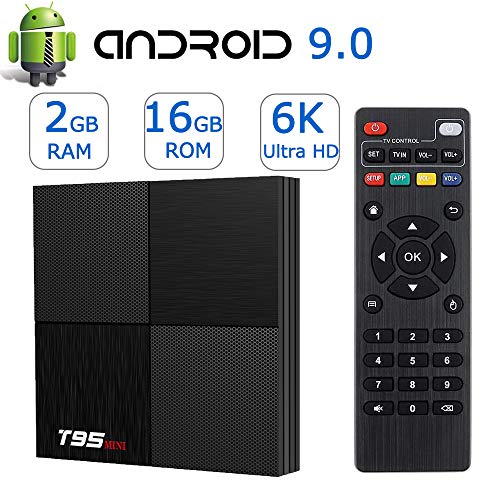 Product Cover Android TV Box Android 9.0,Smart TV Boxes 2GB Ram 16GB ROM H6 Quad-Core 6K Ultra HD 2.4G WiFi H.265 Decoding 3D T95MINI Internet Media Player