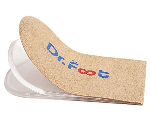 Product Cover Dr. Foot's Adjustable Orthopedic Heel Lift Inserts, Height Increase Insole for Leg Length Discrepancies, Heel Spurs, Heel Pain, Sports Injuries, and Achilles tendonitis (Beige, 3 Layers-L)