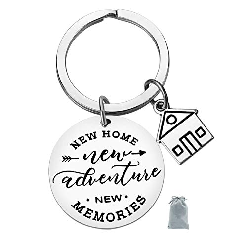 Product Cover New Home Keychain New Home New Adventures New memories Keychain First Home Gift Housewarming Gift Realtor Closing Gifts House Keyring Moving in Key Chain New Home Owners Jewelry