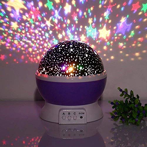 Product Cover WIDWWINGS Star Moon Night Light Rotating LED Star Moon Night Projector lamp Light Dream Color Changing Bed Light Lamp (Multi Colour)