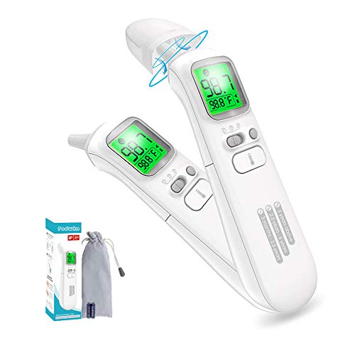 Product Cover Baby Thermometer,Forehead Ear Thermometer for Fever Digital Infrared Infants Thermometer for Fever with Magnetic Probe Cover for Infants Baby Children Kids Adults[IF Design Award 2019]