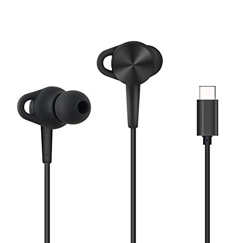 Product Cover Type C Headphone SUMWE Hi-Fi Digital Stereo Earbuds in-Ear USB C Headphones w/Mic for Google Pixel 4/3/2/XL, Samsung Note 10/+, Huawei, OnePlus, Nokia, Razer, Moto Z, HTC, Essential - Grey