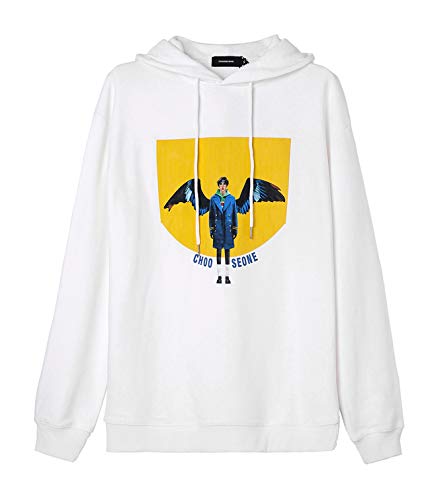 Product Cover Chooseone Men's Hoodie Pullover for Men -Cotton Heavyweight Shirt Sweatshirt -2XL White
