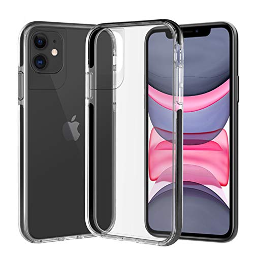 Product Cover ismabo Case Designed for iPhone 11, [Military Grade 10 Ft Drop Tested] Ultra Clear Protective Case Cover for Apple iPhone 11, [TPU, Elasticity Non-Newtonian Fluid TPE and Polycarbonate] - Black Bumper